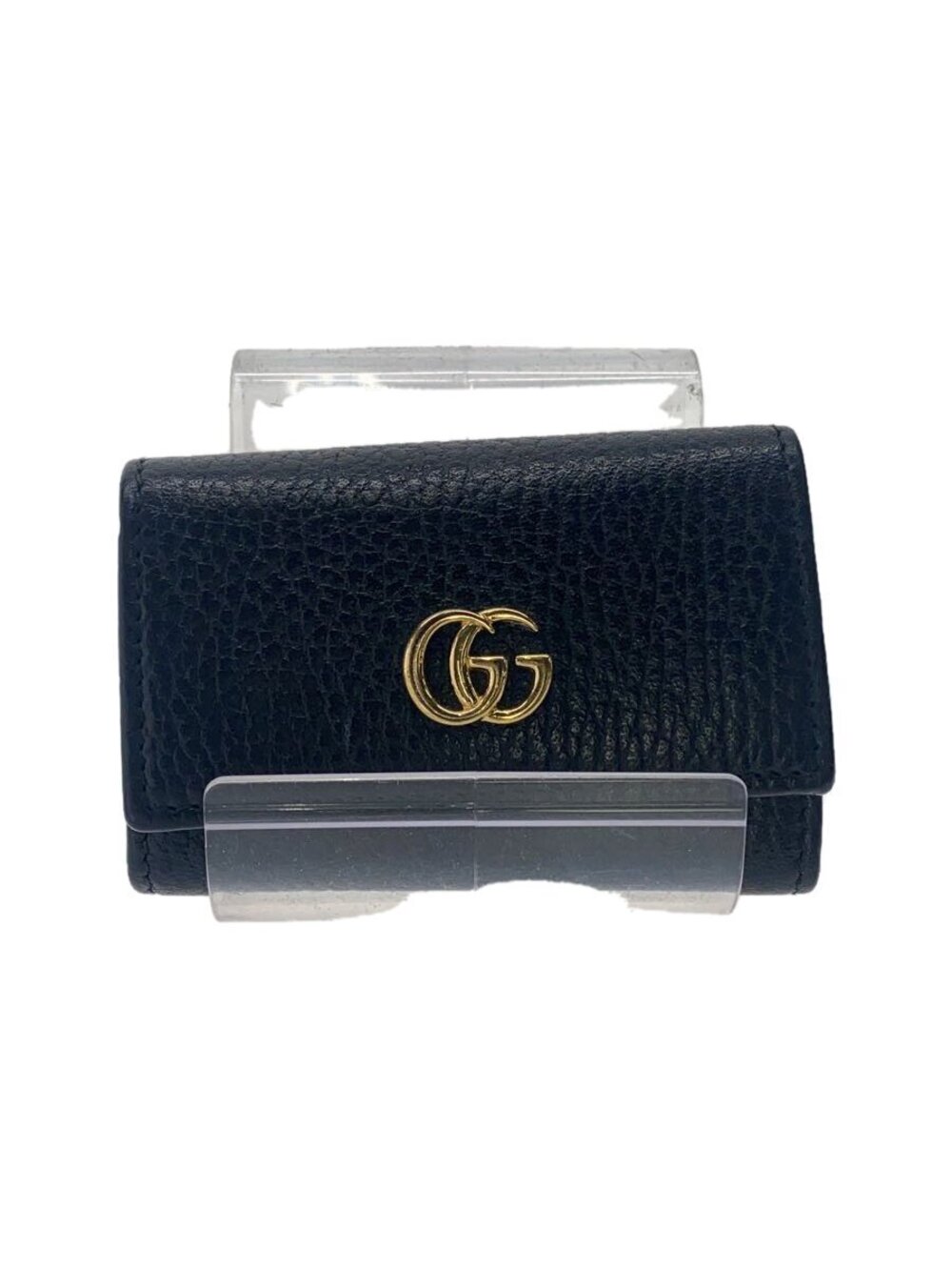 Gucci Double G Key Case Wallet Leather Black